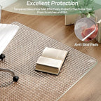 GLSLAND 36"x46" Tempered Glass Chair Mat – Checkered Patterned - Image 4