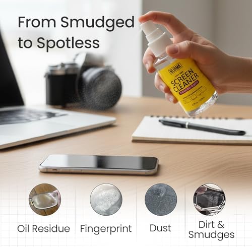 Screen Cleaner Kit 6.7 Fl Oz Spray, Microfiber Cloth & Glove - Image 4
