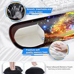 Large Gaming Mouse Pad+ Keyboard Wrist Rest Set, Ergonomics Memory Foam Mouse Mat Wrist Rest Support for Home Office, Waterproof Extended Mousepad 31.5x11.8in, Colorful Tree of Life Desk Pad - Image 4
