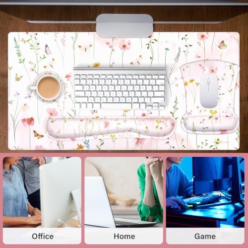 MOSISO Keyboard Mouse Pad Set, 4-in-1 Large Gaming Mouse Pad&Wrist Rest Set - Image 6