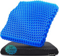 20" Gel Seat Cushion for Long Sitting(Jumbo&Thick) – Office Chair Cushion – Wheelchair Cushions for Pressure Sores – Non-Slip Desk Chair Car Seat Cushion Driving – Sciatica & Back Pain Relief by Helishy
