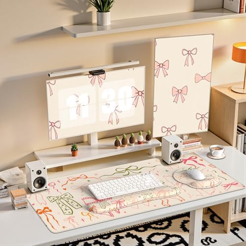 iCasso Desk Pad Mat, Large Mouse Pad and Keyboard Wrist Rest Set - Image 2