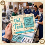 Kosiz 10 Set Wooden Sticky Note Holder Kit, Vet Tech Week, Colorful - Image 5