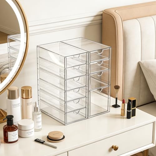 Prsildan Hair Accessories Organizer Acrylic Drawer with 10 Drawers - Image 5