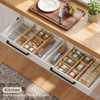 Bamboo Drawer Dividers, Expandable Kitchen Drawer Organizer - Image 4