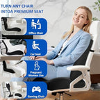 Lumbar Support Pillow for Office Chair,Seat Cushion with Back Support,Office Chair Cushion for Tailbone Pain,Sciatica and Hemorrhoid Relief (Black) - Image 6