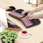 Ergonomic Wireless Keyboard Mouse, Mechanical Gaming Set with Wrist Rest - Image 6