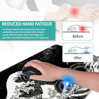 Keyboard Mouse Pad Set, Extended Gaming Mouse Pad+Ergonomics Keyboard Wrist Rest Support, Memory Foam, Easy Typing Pain Relief, 4Pcs XL Ultra Thick Desk Mat,Black and White Great Wave - Image 5