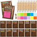24 Set Employee Appreciation Gifts Bulk Sticky Notes with Ballpoint Pens and Wooden Pad Holder, Appreciation Sticky Note Organizer Thank You Gifts for Coworker Teacher Nurse Office Supplies by BOBOKA