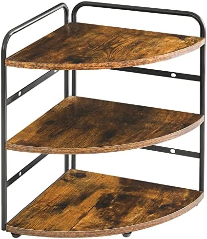 IBUYKE Corner Shelf,Wood Kitchen Spice Organizer,Brown TWJ002H by IBUYKE