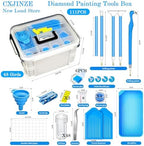 CXJINZE 111 Pcs Diamond Painting Tools Accessories Storage Kit,Blue - Image 3