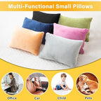 1 MIDDLE ONE 2 Pack Small Pillow, Memory Foam Mini Pillow 11 X 7 Inches for Travel, Sleeping, Nap and Neck, Knee, Lumbar Support, Tiny Cushion for Pet, Dogs (Black) - Image 5