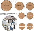CENNBIE 42 Inches Round Table Mat - Cork Leather Table Pad (Black) - Image 3