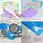 Ultimate Office Step UP File Desktop Organizer Plus 18 Color Poly Folders - Image 4