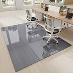 [Tempered Glass] 54" x 72" Glass Office Chair Mat for Carpet by KOONMI