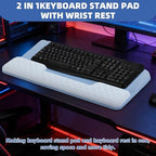 Keyboard Stand with Wrist Rest，Ergonomic Wrist Pad Memory Foam - Image 7