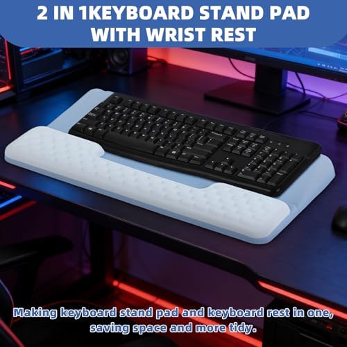 Keyboard Stand with Wrist Rest，Ergonomic Wrist Pad Memory Foam - Image 7