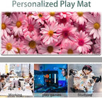 Large Gaming Mouse Pad + Keyboard Wrist Rest + Wrist Support + Coaster Set, Memory Foam Ergonomic for Easy Typing, XXL Extended Gaming Mouse Pad Table Pad - Pink Daisy - Image 7