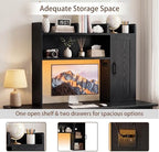 Desktop Storage Shelf, 37.4" Computer Desk Organizer 3-Tier Wood - Image 6