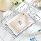 Yeaqee 6 Pcs Letter Tray Classroom Paper Trays,14'' X 10'' X 3'',Silver - Image 2