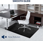 Chair Mat for Hard Floor, 63"x51" Large Desk Rug for Hard Surface, Protector Floor Mat for Home Office (Black) - Image 5