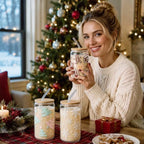 12 Sets Christmas Glass Cups Gifts 16 oz Cute Christmas Tree Glass Cups Gingerbread House Tumbler Snowflake Iced Coffee Cup with Lids and Straws for Women Coworkers Birthday Xmas Party Favors - Image 6