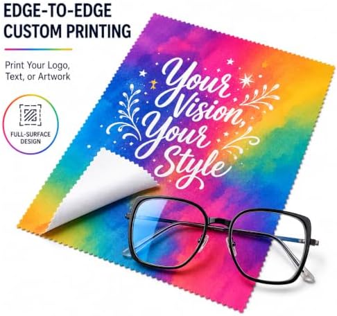 100-1000 PCS Custom Logo Microfiber Cleaning Cloths, Personalized Eyeglass Lens Cloths, Bulk Promotional Glasses Cloth for Optical Shops, Corporate Gifts (150) - Image 7