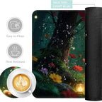 Keyboard Mouse Pad Set, Extended Gaming Mouse Pad+Ergonomics Keyboard Wrist Rest Support, Memory Foam, Easy Typing Pain Relief, 4Pcs XL Ultra Thick Desk Mat,Cute Fox - Image 2