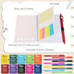 Resurhang 40 Sets Nurses Week Gifts Bulk 2026 Nurse Appreciation Gifts Nursing Thank You Gift Notebook with Pen in Holder and Sticky Note Notepad Marker Index Tab Inspiring Journal Ballpoint Pen - Image 4
