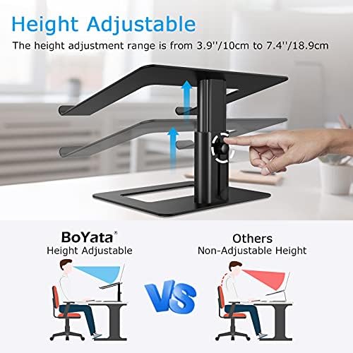BoYata Laptop Stand, Height Adjustable Laptop Riser for 11-17" Laptops - Image 2