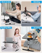 SAIJI Non-Slip Leather Laptop Bed Tray Table,Lap Desk with Laptop Stopper - Image 6