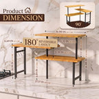 3-Tier Bamboo Corner Organizer Countertop Shelf - Image 2