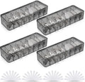 Tatuo Cord Organizer for Drawer Desktop, Gray, 4 Pack by Tatuo