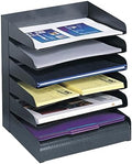 Safco Desk Organizer, 6 Shelves, Office and Classroom Mailbox, Mail Sorter, Commercial Grade Steel, Black by SafcoProducts