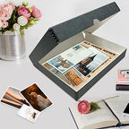 Lineco Clamshell Archival Storage Box, 9.5x12.5x1.75 Inch, Gray, Pack of 2 - Image 5
