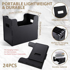 24 Pcs Portable Desktop File, Filing Organizer, Black - Image 2