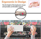 Ergonomic Keyboard Wrist Rest & Mouse Pad Wrist Rest Set,Large XXL Gaming Desk Mat 31.5"x 11.8",Non-Slip Base, Memory Foam,Easy Typing Pain Relief for Office & Home,Floral Quote Bible Verse Psalm 46:5 - Image 6