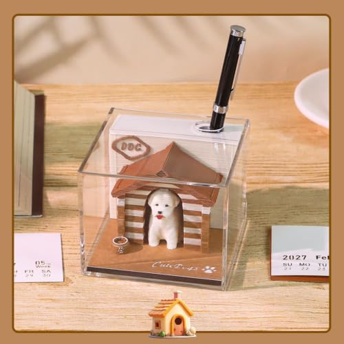 3D Calendar 2027,Time Piece Calendar 2027,Cute Dog 3D Art Notepad Calendars,3D Memo Pad,Tear Away Calendars,Christmas Gift,New Year Gift (Adorable dog house) - Image 5