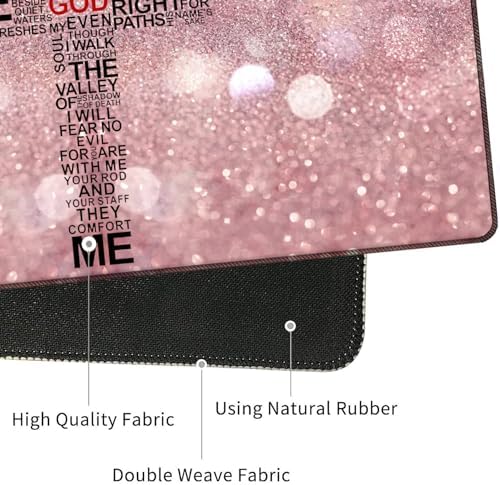 4 in 1 Mouse Pad Combo, Large Gaming Mouse Pad + Keyboard Wrist Support + Mouse Wrist Rest + Coaster, Table Pad 31.5 "x 11.8" with Memory Foam Ergonomic Wrist Pad Set, God Jesus Christ - Image 3
