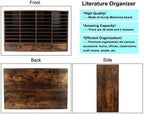 PAG-Mass Mail Sorter Organizer, Wood Literature Organizer, Student Mailbox for Classroom, Desktop Bill Paper Organizer for Office Home School, 38 Compartments, Antique Brown - Image 3