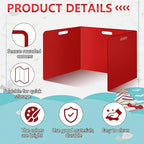24Pack Desk Dividers for Students 14 × 17.5 × 14 Inch Plastic Durable and Waterproof Black Privacy Folders Shields Test Dividers with Classroom Privacy Boards for School Study Supplies (24PCS Red) - Image 2