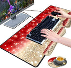 Large Gaming Mouse Pad, Keyboard Wrist Rest pad + Mouse Wrist pad + Coaster Set Extended Waterproof Non-Slip Table mat Suitable for Home Office Learning Games - Bible Verse Pink Philippians 4-13 - Image 4