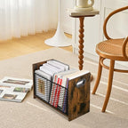 YINMIT Magazine Holder, Large Magazine Rack Floor, Book Storage Basket - Image 2