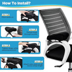 BEAUTRIP Ergonomic Armrest Pads- Office Chair Arm Rest Cover Pillow - Elbow Support Cushion for Computer, Gaming and Desk Chairs (Set of 2) - Image 3