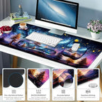 4 in 1 Large Mouse Pad, Keyboard Wrist Rest Set, Ergonomic, Non-slip, Waterproof, Colorful World - Image 6