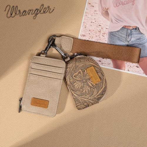 Wrangler Keychain Wristlet Wallets for Women Western Dual Pouch Wristlet Credit Card Holder Wallet - Image 5