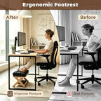 Double Step Foot Rest Under Desk, Ergonomic Foot Stool with Cushioned Top - Image 4