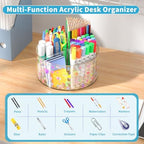Acrylic Pen Holder for Desk Organizer Holder with 2 Adhesive DIY Stickers - Image 5