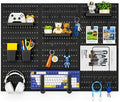 Black Peg Board, 24"x36" Pegboard Wall Organizer, Includes 6PCS Black Peg Boards and Accessories, Plastic Peg Board Panels for Craft Room, Office, Kitchen, Gaming Room by Hogurity