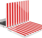 MEEgoodo for M5/M4/M3/M2 MacBook Air 15 inch Case 2026 2025 2024 2023, Case Fit Model (A3448/A3241/A3114/A2941) for MacBook Air 15.3 inch, Red&White Stripe - Image 3